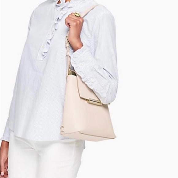 NWT- Kate Spade Make it Mine Maddie Backpack bag tote w/ extra flap beige pink - Picture 4 of 15